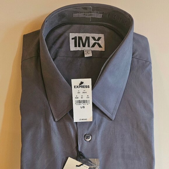Express 1MX fitted dress shirt for men. - Picture 1 of 9